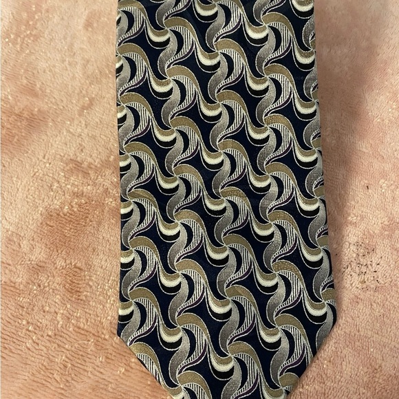 Principe Other - Elegant Black and Gold Patterned Tie